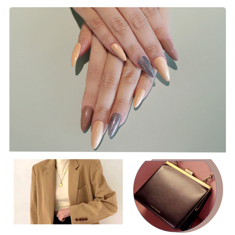 Fashion fake nails with long pointed endspicture2