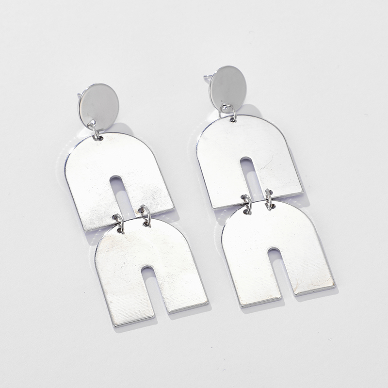 simple irregular silver alloy earrings wholesalepicture7