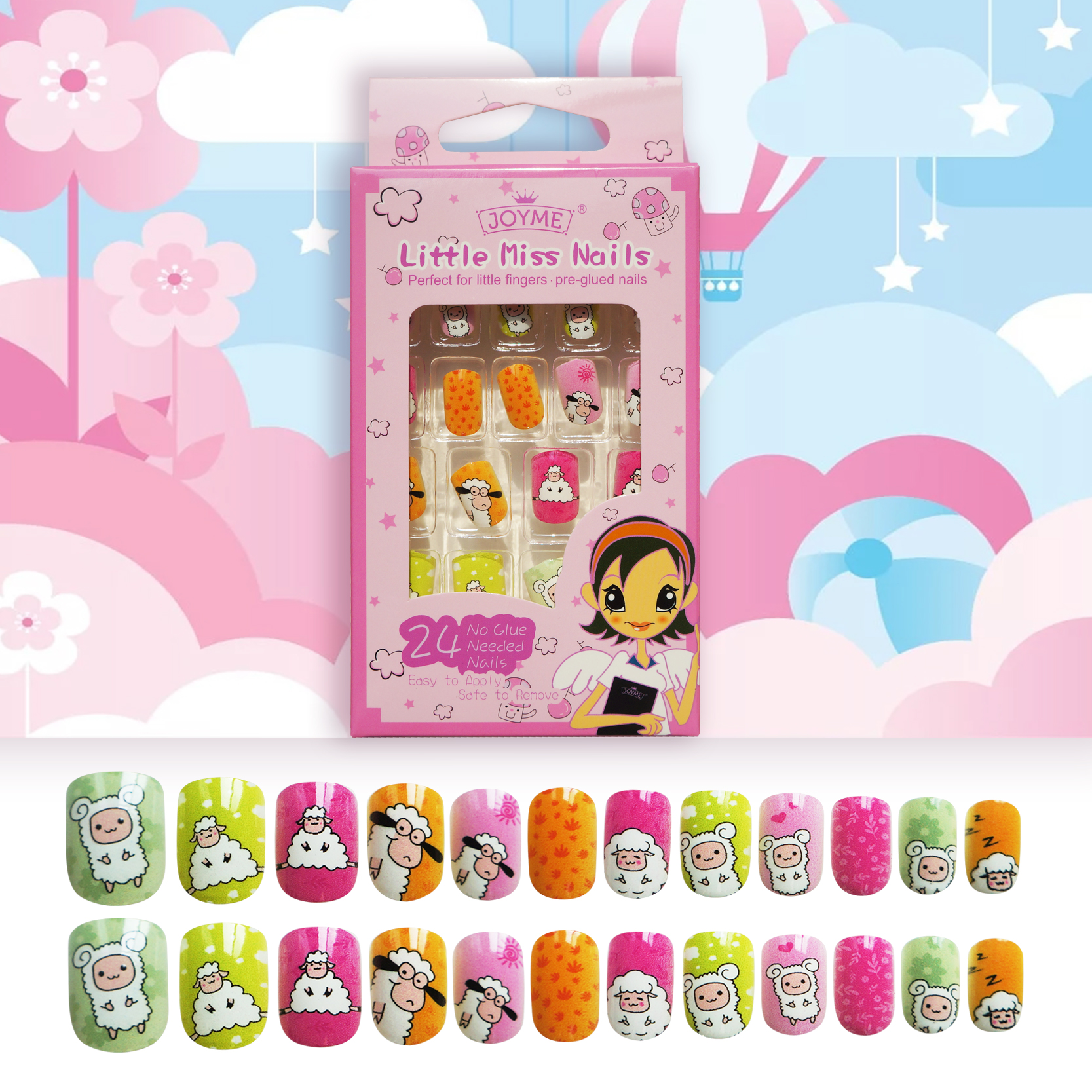 Fashion childrens fake nails patchespicture5