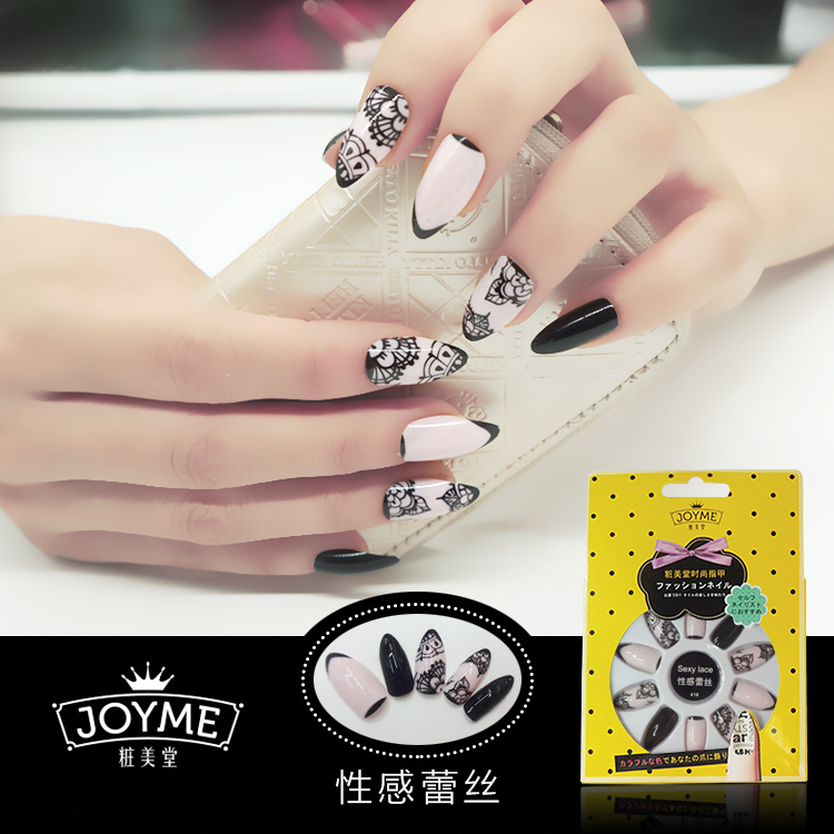 fashion 24 pieces of water drop printed nail piecespicture2
