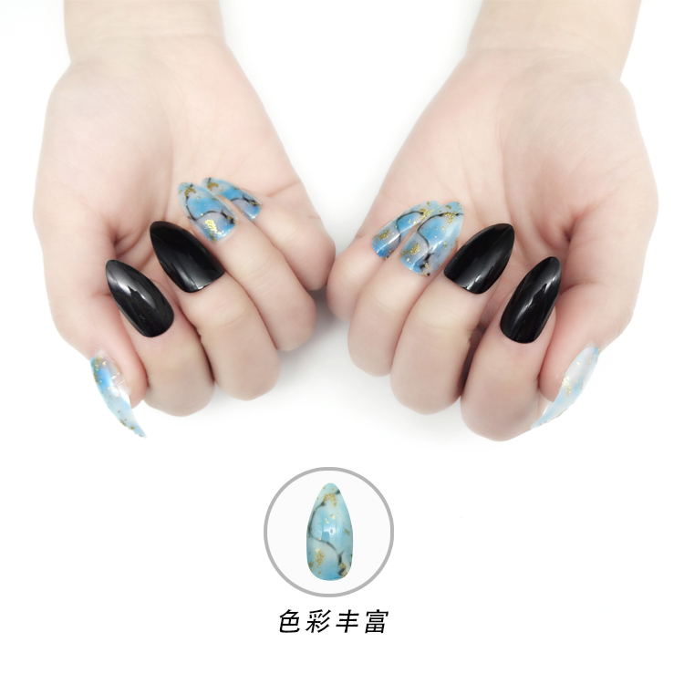 wholesale fashion colorful 24 pieces of finished nail art patchespicture3