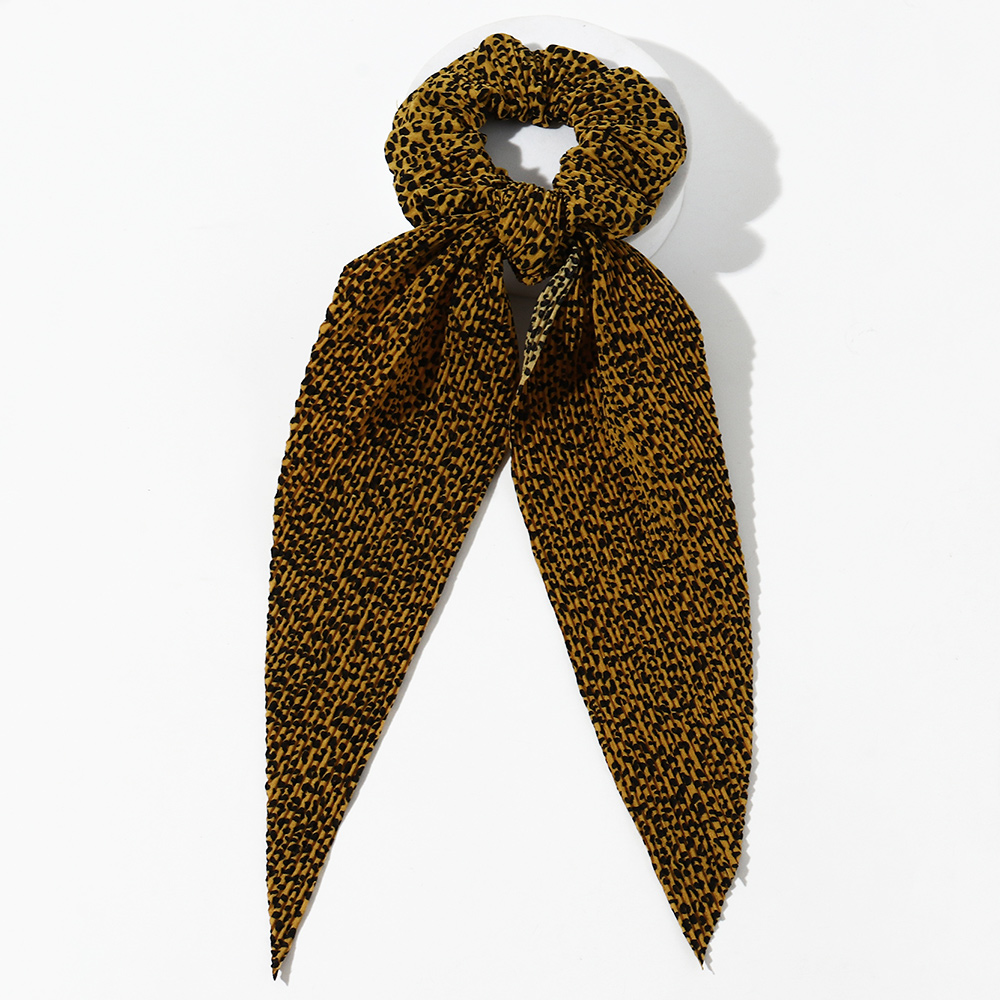 Leopard print folds big streamer hair scrunchiespicture1