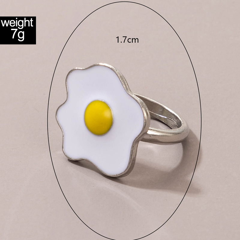 Nihaojewelry cute fried egg shape ring Wholesale jewelry