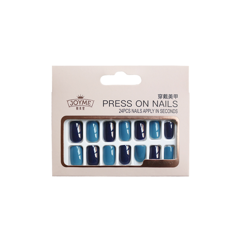 Nihaojewelry blue square head short fake nail patch Wholesale Accessoriespicture3