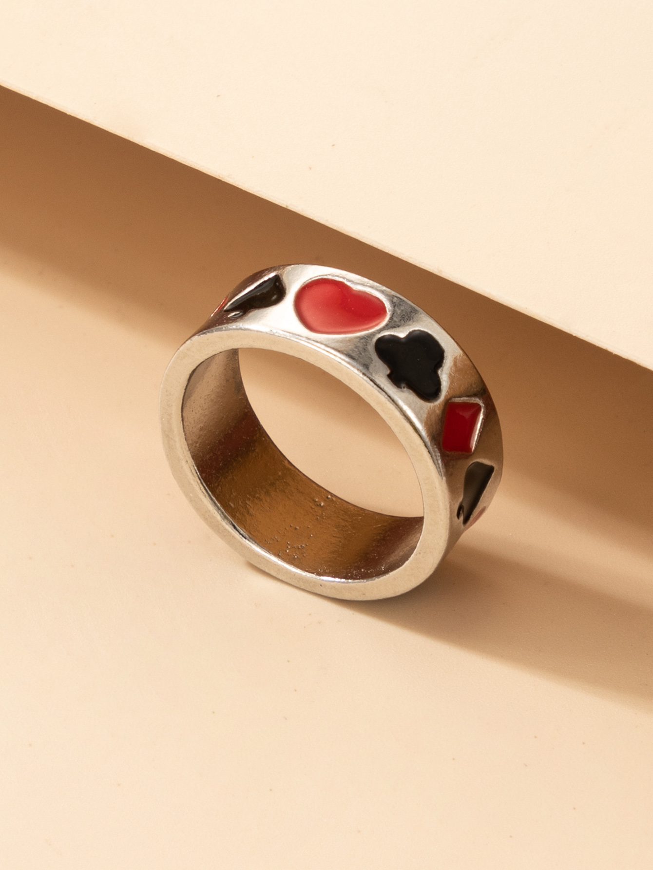 Nihaojewelry simple peach heart plum blossom ring wholesale jewelry