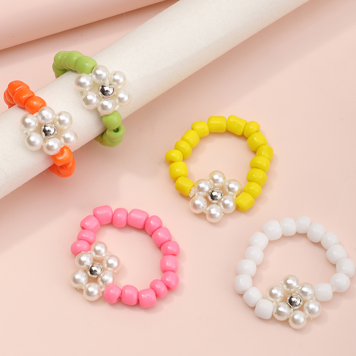 Nihaojewelry wholesale jewelry simple round beads color childrenu0027s ring