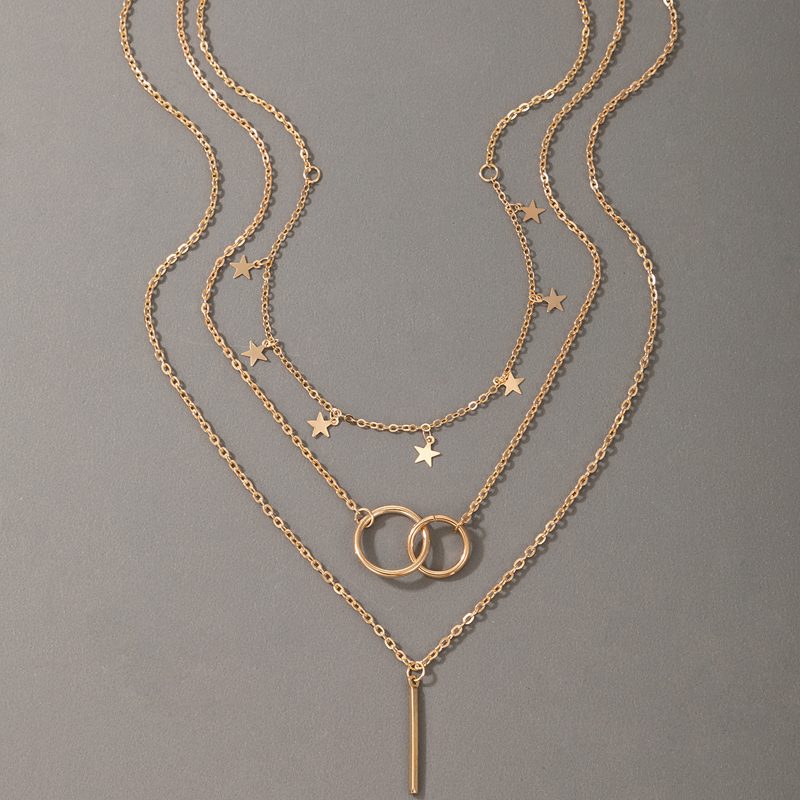 Nihaojewelry Grohandel Schmuck bhmischen langen Streifen Anhnger Kreuzring mehrschichtige Halskettepicture1