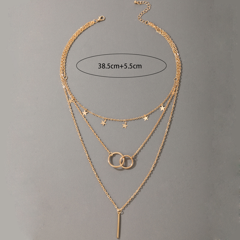 Nihaojewelry Grohandel Schmuck bhmischen langen Streifen Anhnger Kreuzring mehrschichtige Halskettepicture2