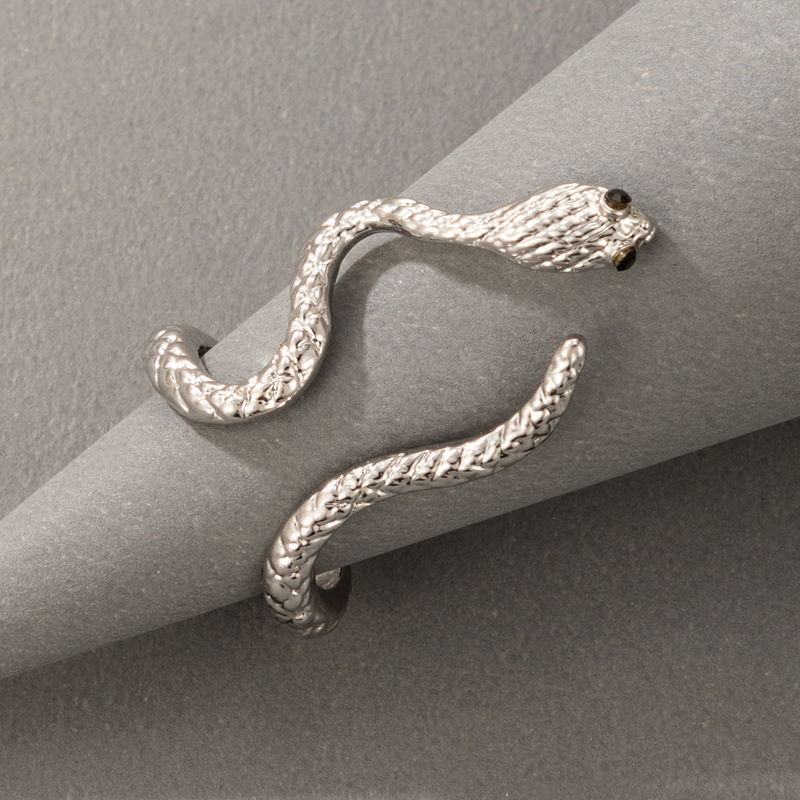 Nihaojewelry wholesale jewelry new retro silver snake shape open ring