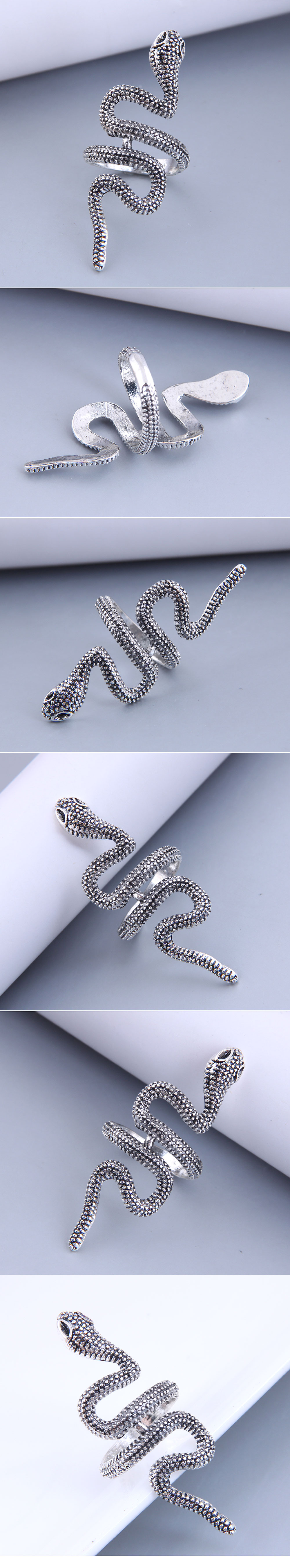 Nihaojewelry wholesale jewelry simple snake shaped alloy ring