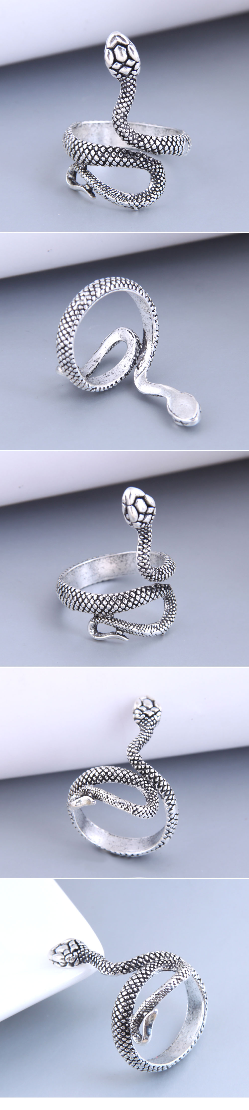 Nihaojewelry wholesale jewelry fashion retro auspicious snake shaped ring