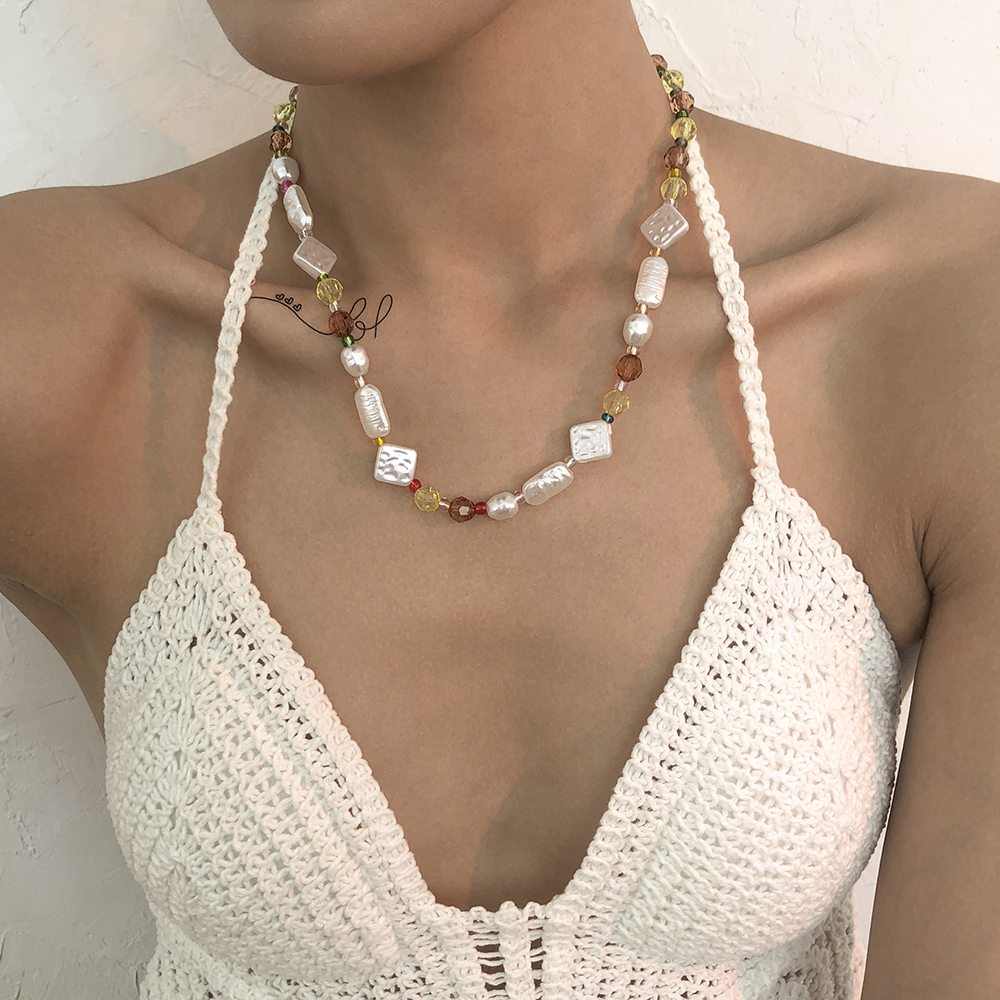 Nihaojewelry Grohandel Schmuck Bhmische Perlen Legierung spezielle geformte Perlenkette pearlpicture1