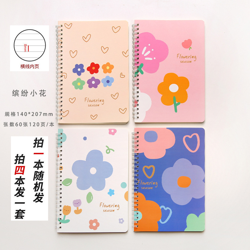 wholesale cartoon 120 pages thick horizontal line A5 coil notebook Nihaojewelry  NHWQ389804picture3