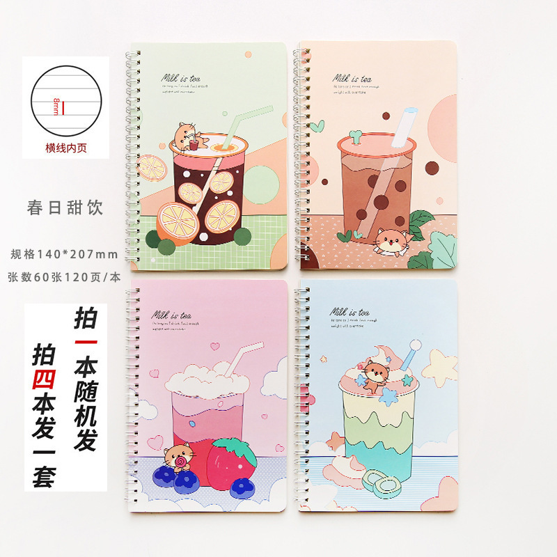 wholesale cartoon 120 pages thick horizontal line A5 coil notebook Nihaojewelry  NHWQ389804picture4