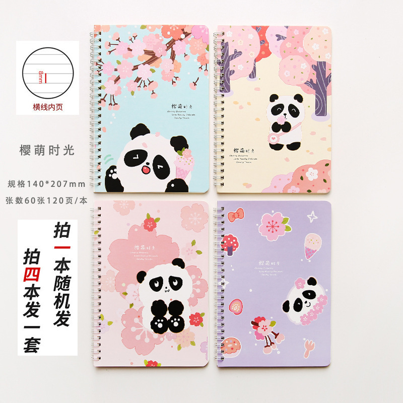 wholesale cartoon 120 pages thick horizontal line A5 coil notebook Nihaojewelry  NHWQ389804picture15