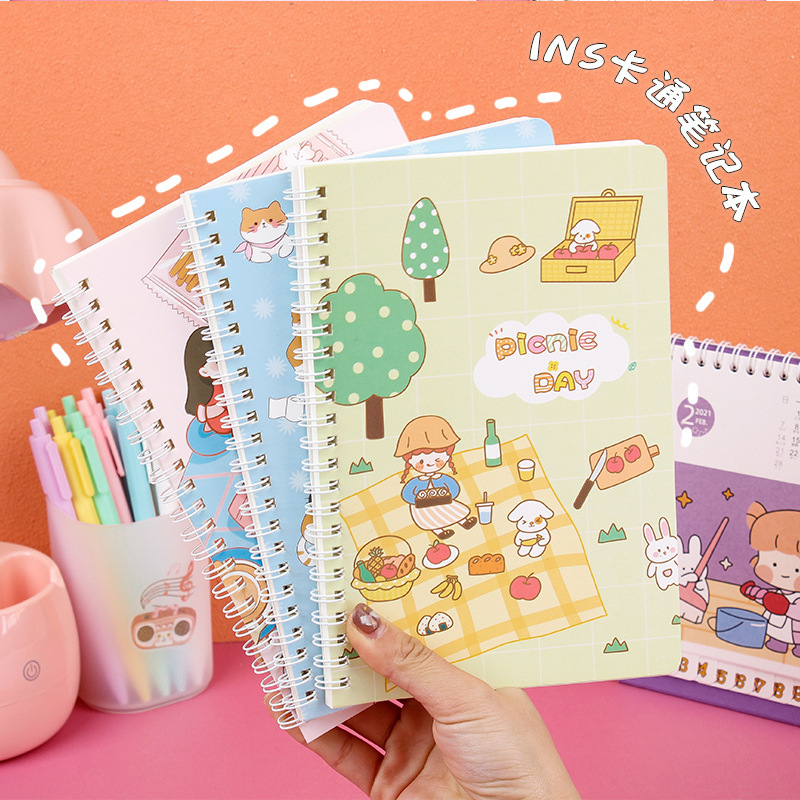 wholesale cartoon 120 pages thick horizontal line A5 coil notebook Nihaojewelry  NHWQ389804picture17