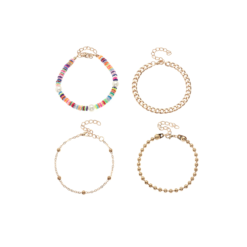 wholesale jewelry flower beads splicing chain bracelet set nihaojewelrypicture6