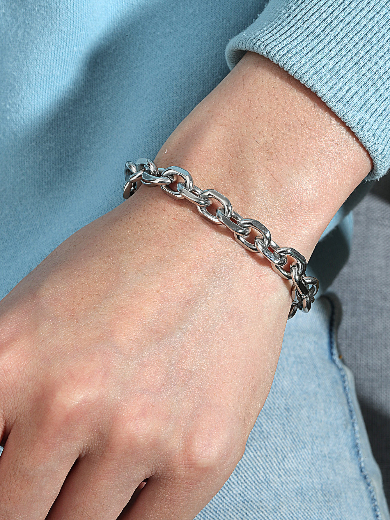 wholesale jewelry splicing hollow titanium steel bracelet Nihaojewelrypicture1