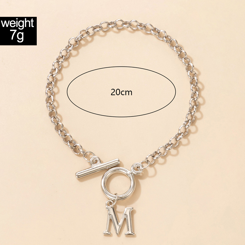 Nihaojewelry estilo simple M letra OT hebilla pulsera de una sola capa joyera al por mayorpicture4