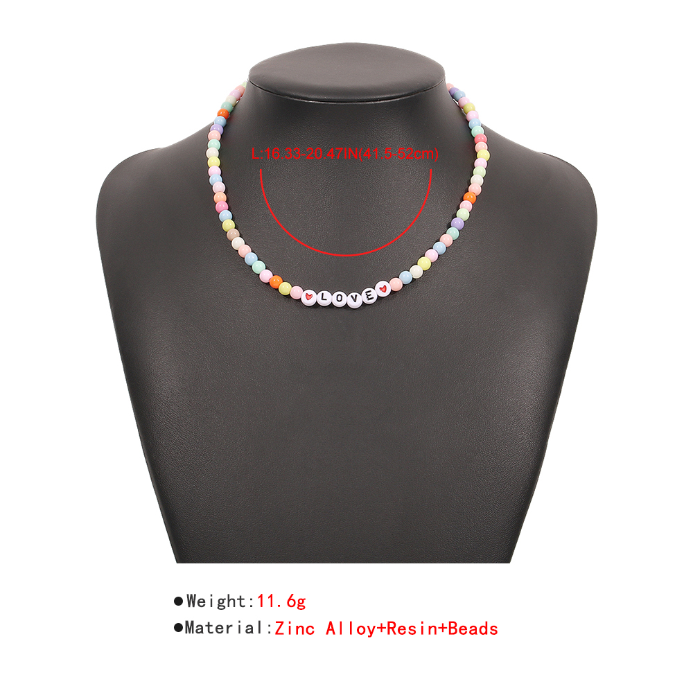 Nihaojewelry bhmischen Stil geometrische Perlen Buchstaben Halskette Grohandel Schmuckpicture3