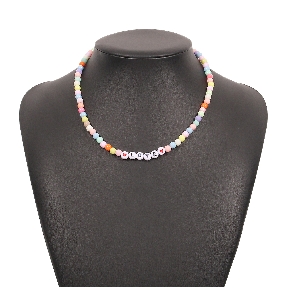 Nihaojewelry bhmischen Stil geometrische Perlen Buchstaben Halskette Grohandel Schmuckpicture7