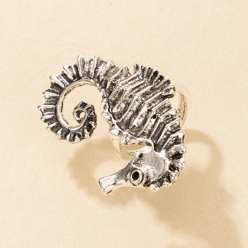 Nihaojewelry wholesale jewelry new fashion seahorse shape silver alloy ring