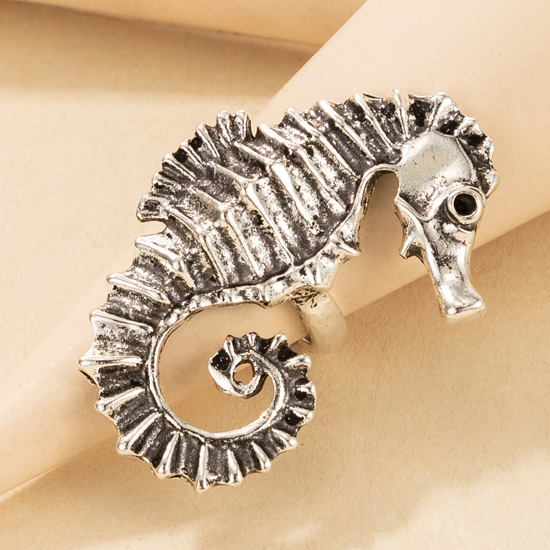 Nihaojewelry wholesale jewelry new fashion seahorse shape silver alloy ring