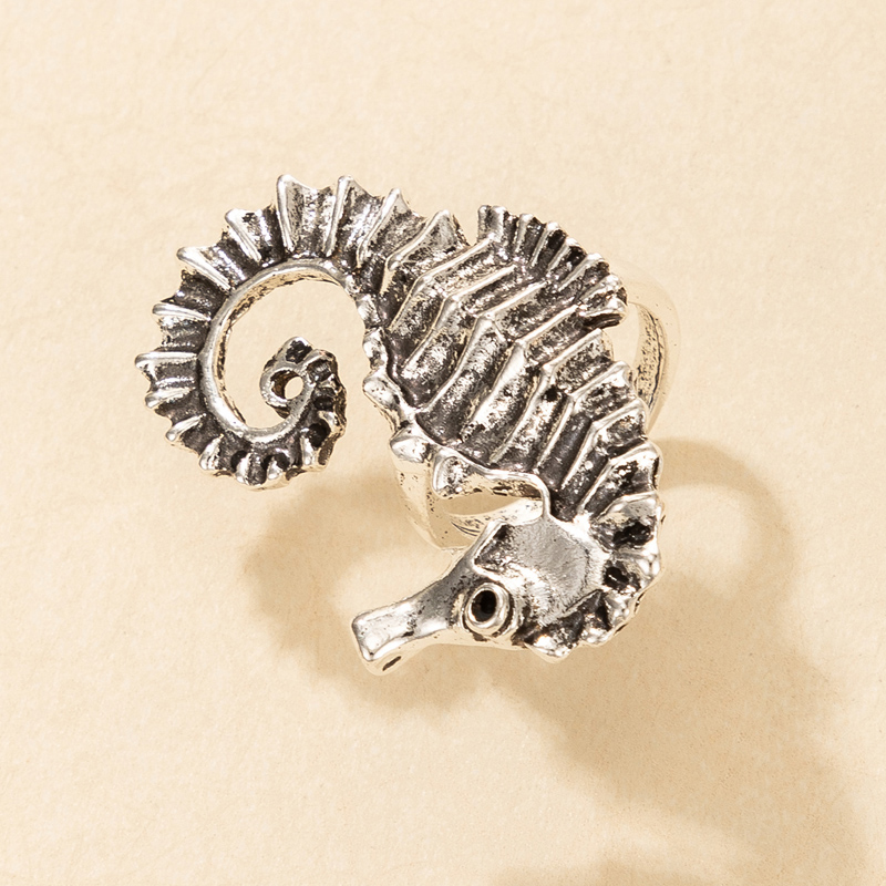 Nihaojewelry wholesale jewelry new fashion seahorse shape silver alloy ring