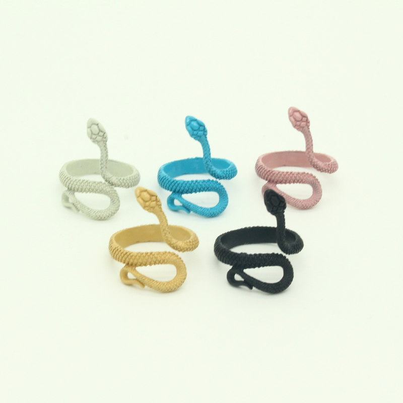 fashion color snake-shaped alloy ring wholesale Nihaojewelry