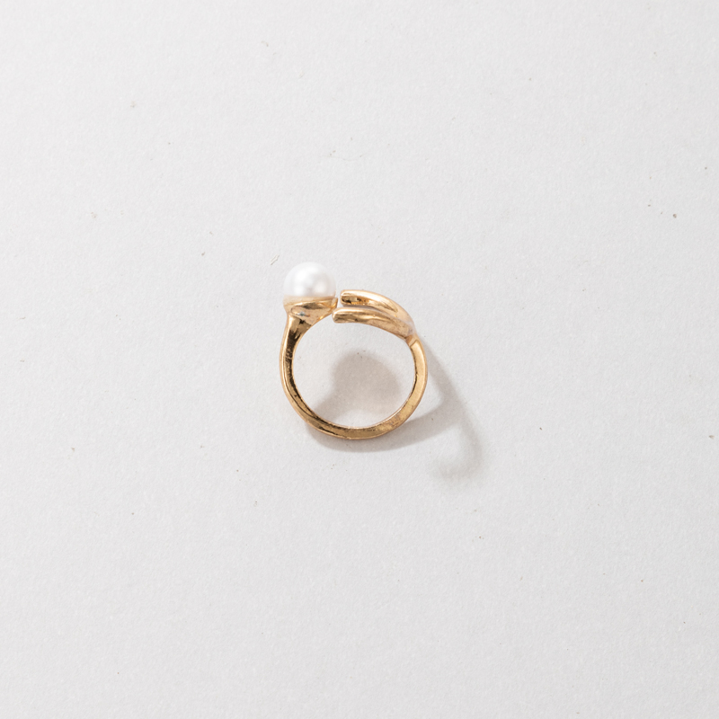 fashion geometric inlaid pearl adjustable ring wholesale Nihaojewelry