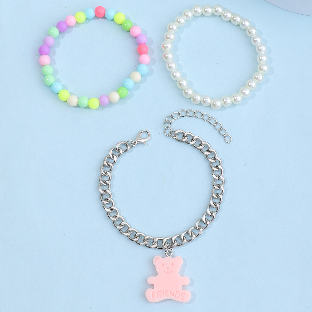 Korean children candy color bracelet set wholesale Nihaojewelry