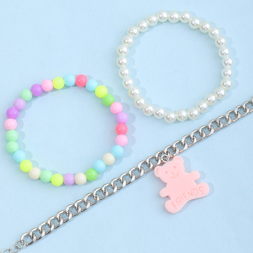 Korean children candy color bracelet set wholesale Nihaojewelry