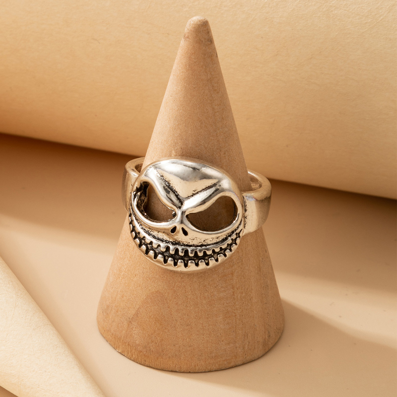 retro hollow devil face alloy ring wholesale Nihaojewelry