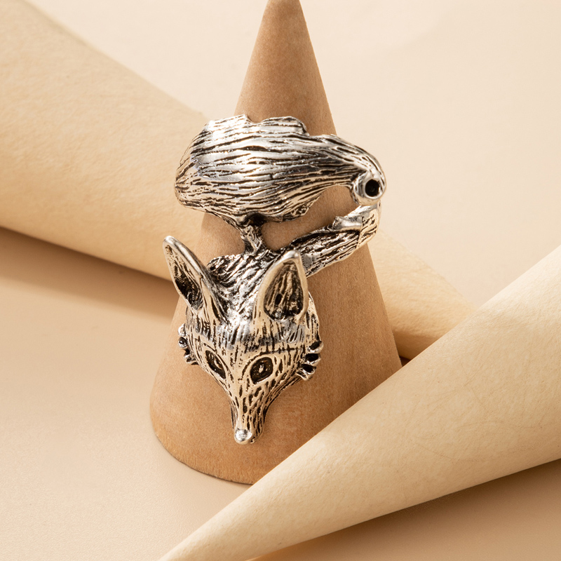 retro style fox shape alloy ring wholesale Nihaojewelry