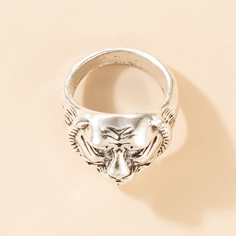 wholesale jewelry three-dimensional tiger head ring nihaojewelry