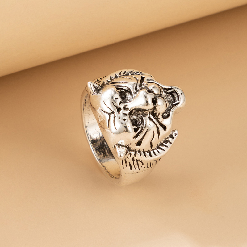 wholesale jewelry three-dimensional tiger head ring nihaojewelry