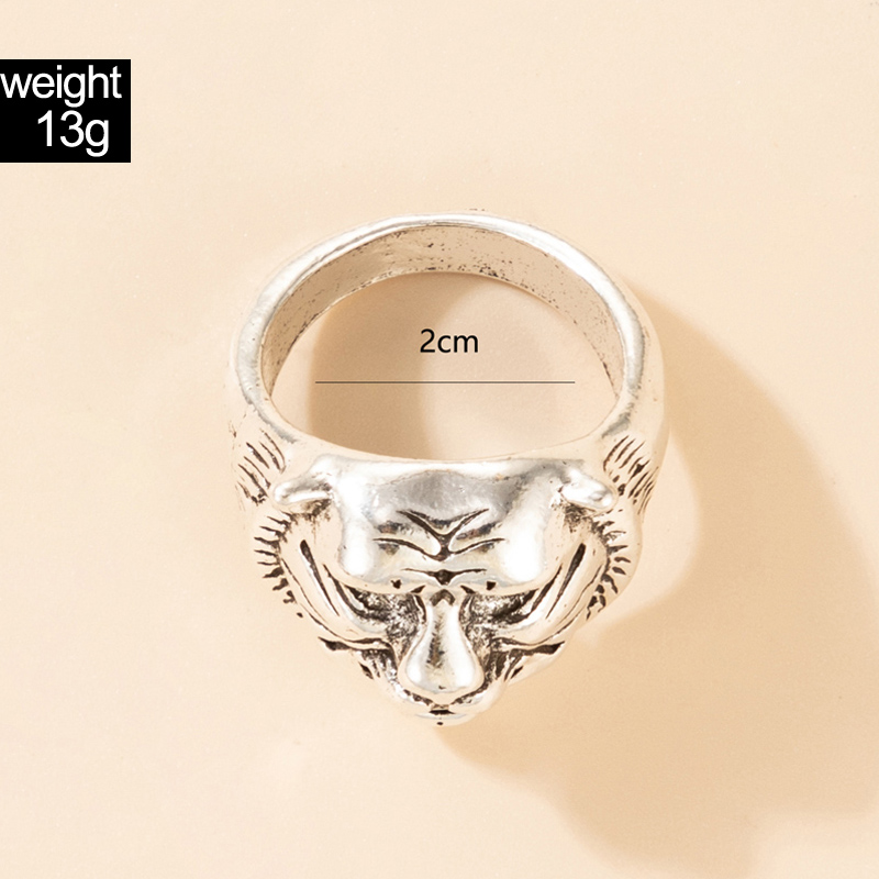 wholesale jewelry three-dimensional tiger head ring nihaojewelry