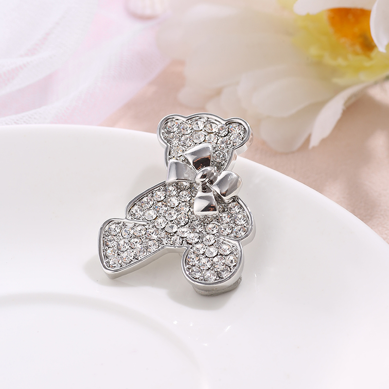Korea bow bear alloy diamond brooch wholesale Nihaojewelrypicture3
