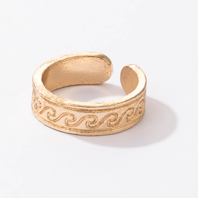 retro ethnic style wide carved open ring wholesale Nihaojewelry