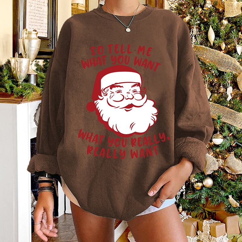 wholesale Christmas printed Santa Claus round neck longsleeved sweater nihaojewelrypicture5