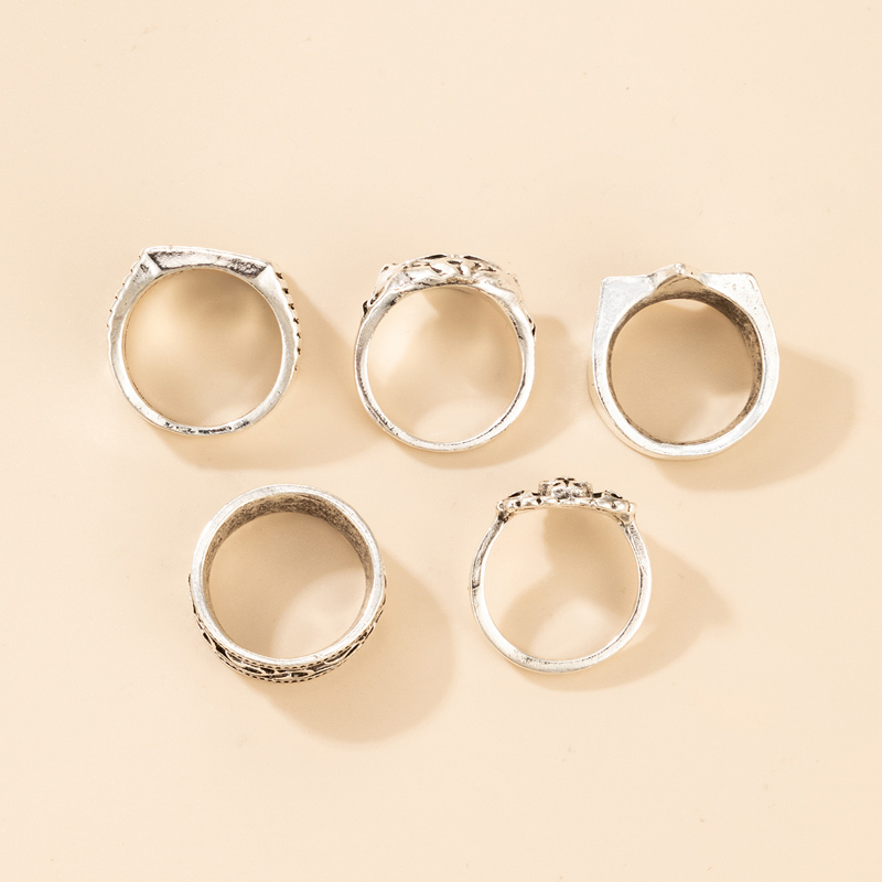 wholesale new rudder skull alloy ring set Nihaojewelry