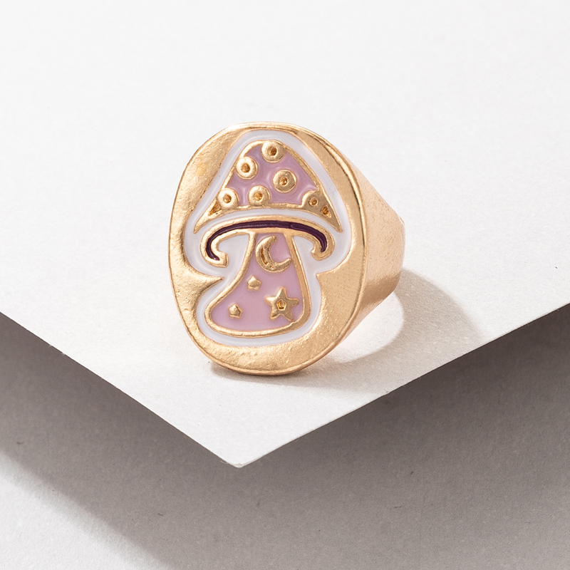 wholesale cartoon cute mushroom ring Nihaojewelry