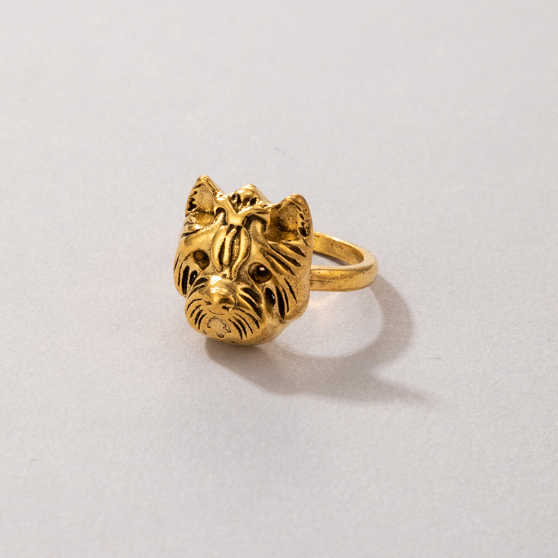 retro tiger head ring wholesale Nihaojewelry