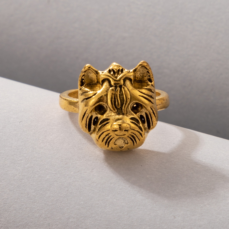 retro tiger head ring wholesale Nihaojewelry