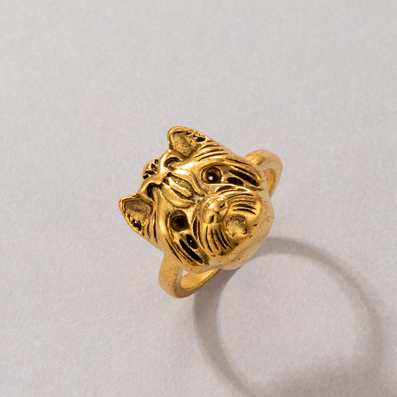 retro tiger head ring wholesale Nihaojewelry