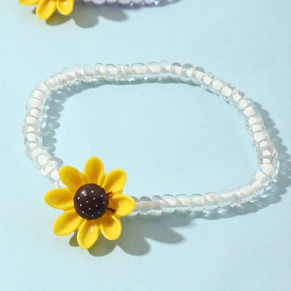 Sunflower color rice bead bracelet set wholesale Nihaojewelrypicture4