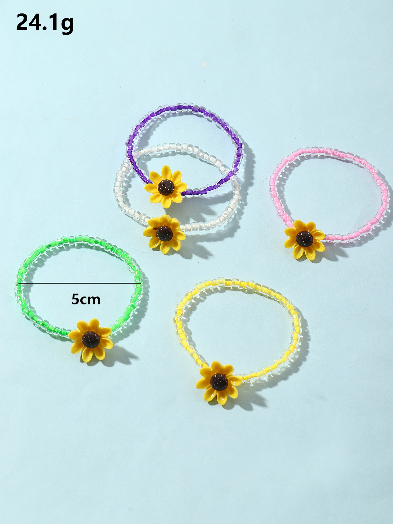 Sunflower color rice bead bracelet set wholesale Nihaojewelrypicture5