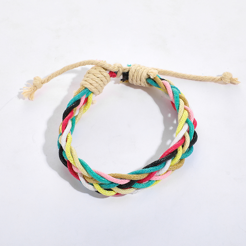 Bohemian style color hand-knitted bracelet wholesale nihaojewelry