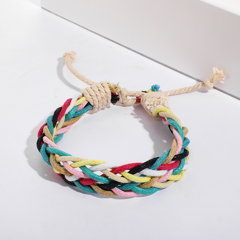 Bohemian style color hand-knitted bracelet wholesale nihaojewelry