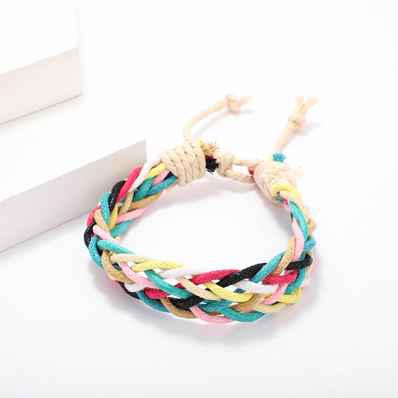 Bohemian style color hand-knitted bracelet wholesale nihaojewelry